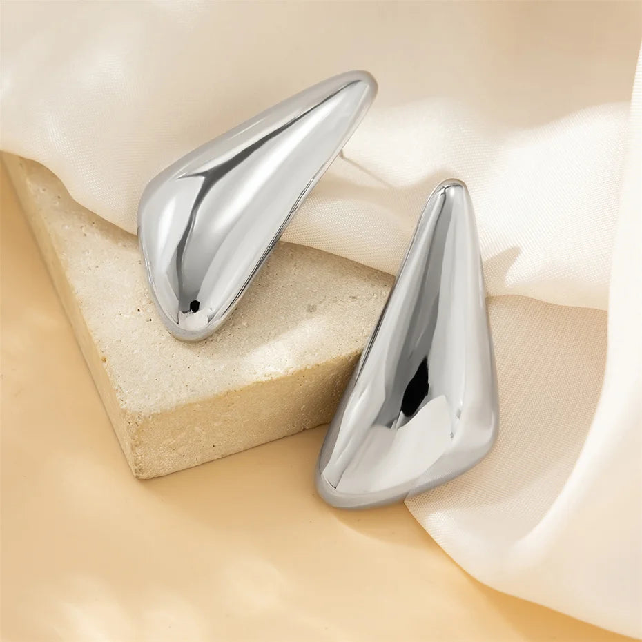 Ingemark Vintage Punk Smooth Metal Stud Earrings