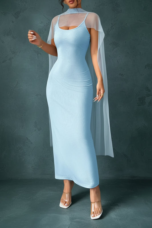 Scoop Neck Bodycon Maxi Dress - TrendNest