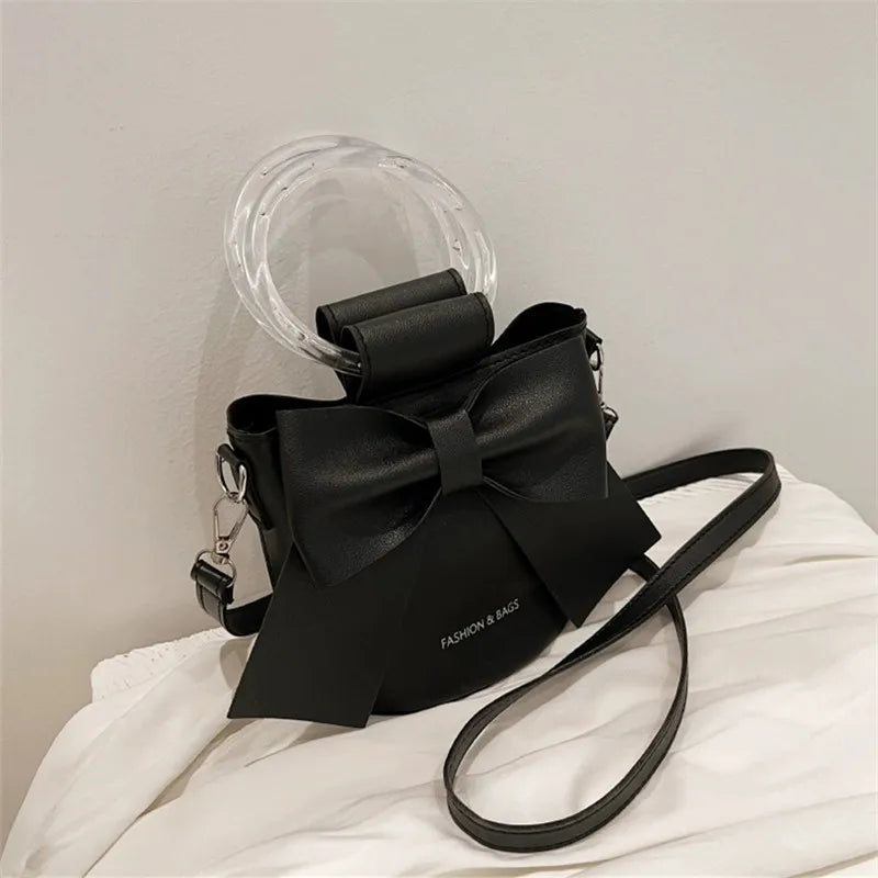 Bow Bucket Shoulder Crossbody Bag