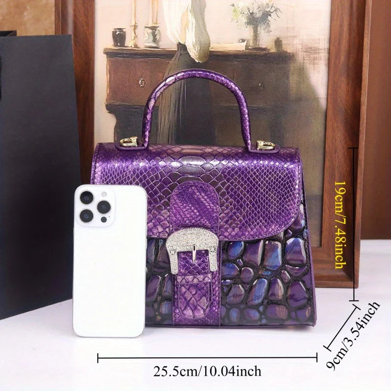 Stone-patterned handbag