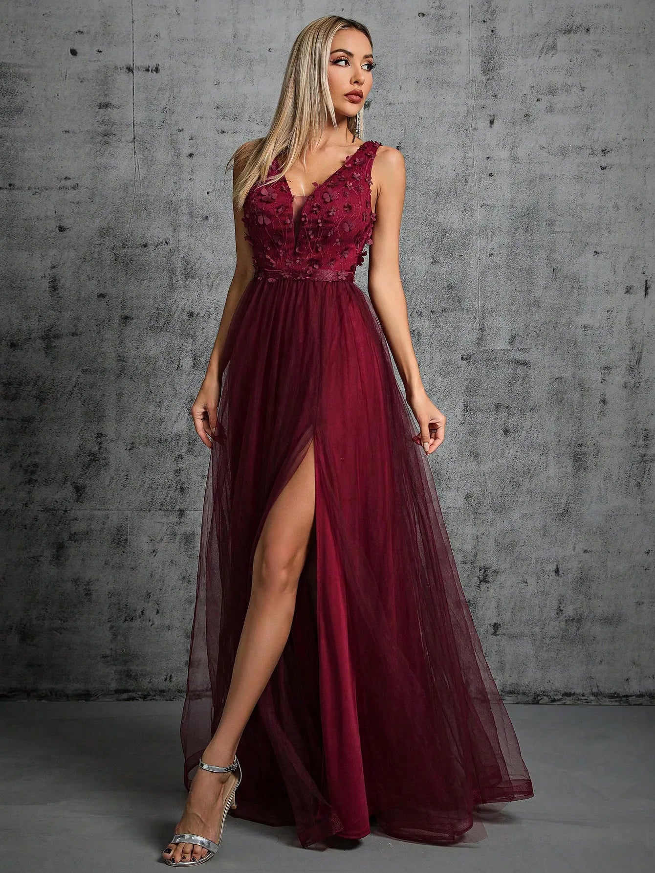 3D Sequin Embroidered Mermaid Dress