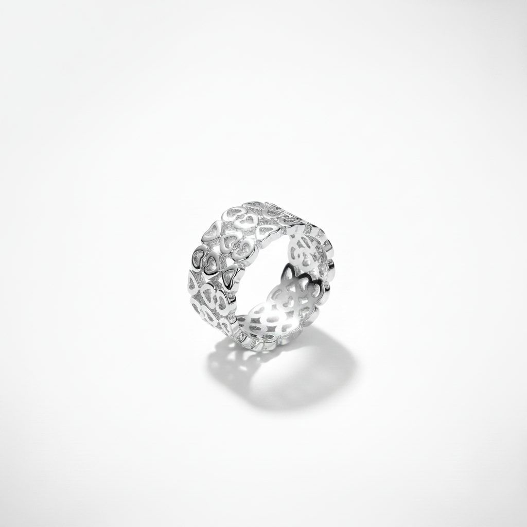 URMYLADY 925 Sterling Silver Hollow Heart 7-10# Ring For Women Wedding Charm Engagement Fashion Jewelry