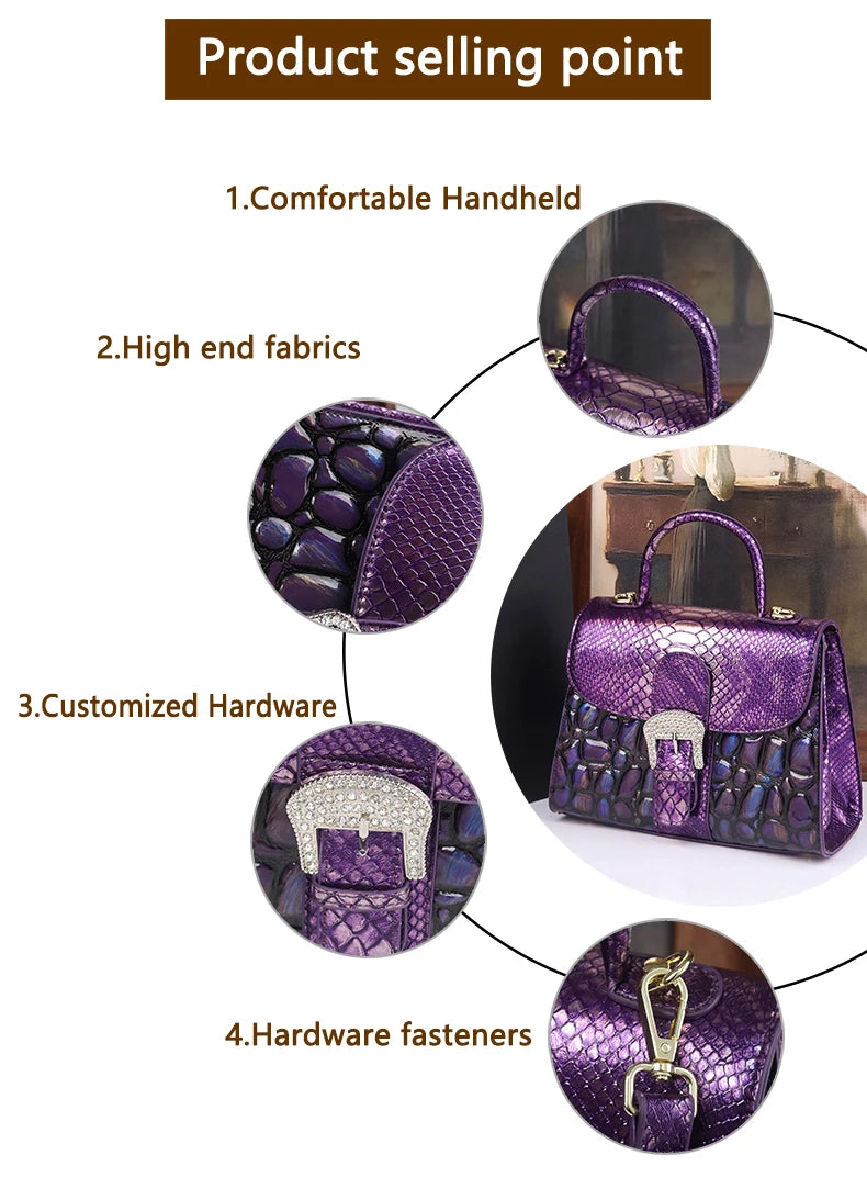 Stone-patterned handbag