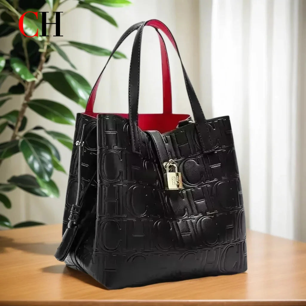 Classic PU Leather Bucket Tote Bag