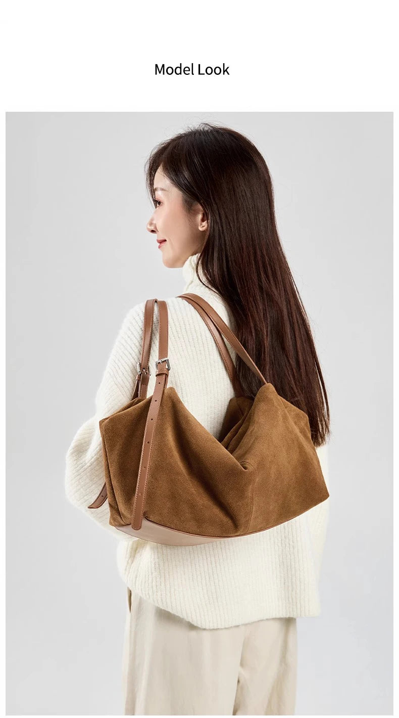 Genuine Leather Commuter Tote Bag