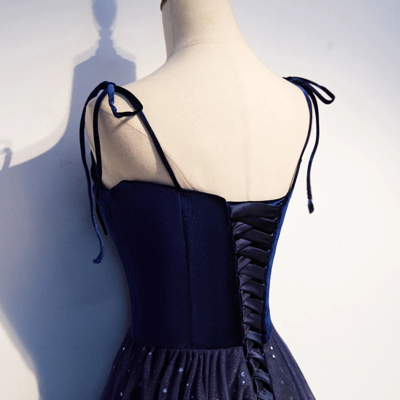Velvet Banquet Tulle Evening Dress Feminine Temperament Suspender Prom Dresses Formal Dress Women Elegant Dress Party