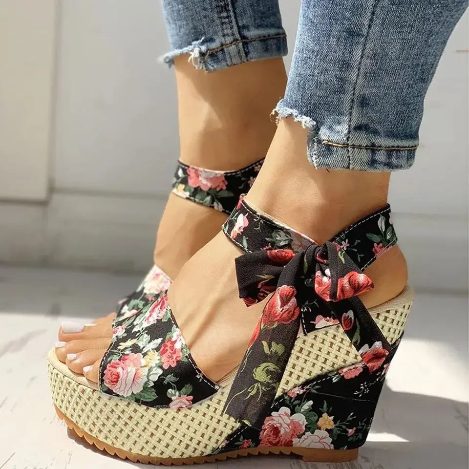 Summer New Fashion Slope Heel Fish Mouth Women's Sandals