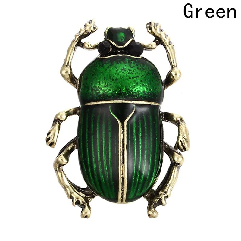 SKEDS Women Full Crystal Exquisite Beetle Brooch Badges Fashion Luxury High-end Elegant Lady Insect Pin Accessories
