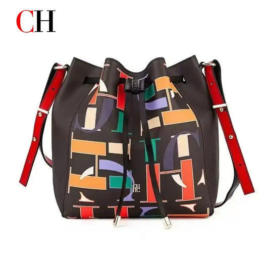 Fashion Daily Commute Style Women's Bucket Bag Unique Luxury Sense Letter Print Design Elegant 2025 New Women's Shoulder Bag