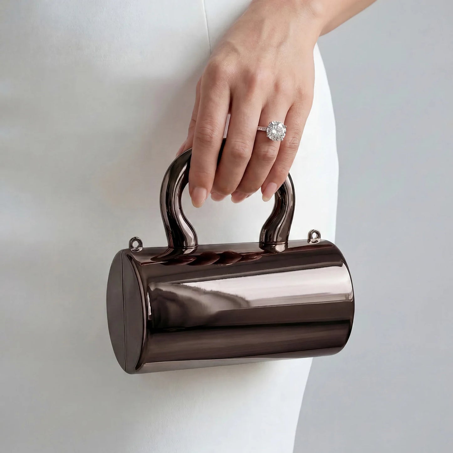 Mini Acrylic Cylinder Clutch Bag