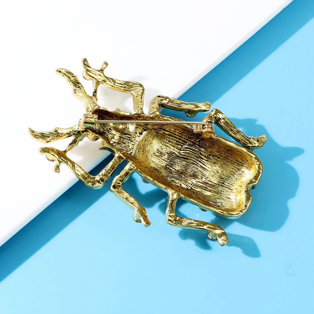 SKEDS New Arrival 2023 Women Men Exquisite Enamel Beetle Pins Brooches Fashion Unisex Suit Clothing Insect Badges Brooch Pin