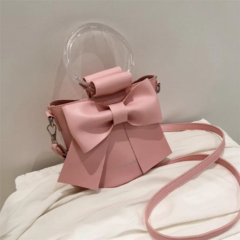 Bow Bucket Shoulder Crossbody Bag
