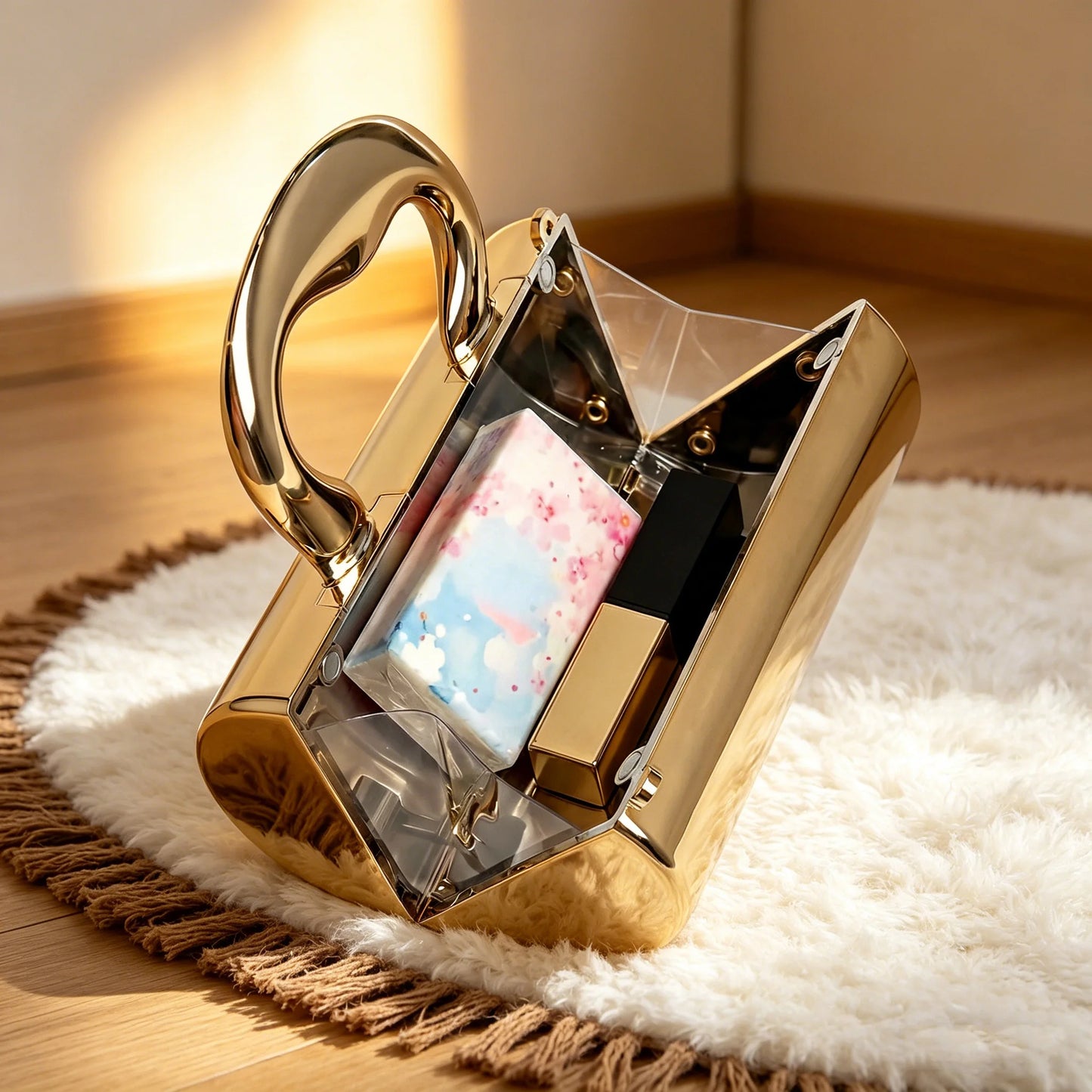 Mini Acrylic Cylinder Clutch Bag