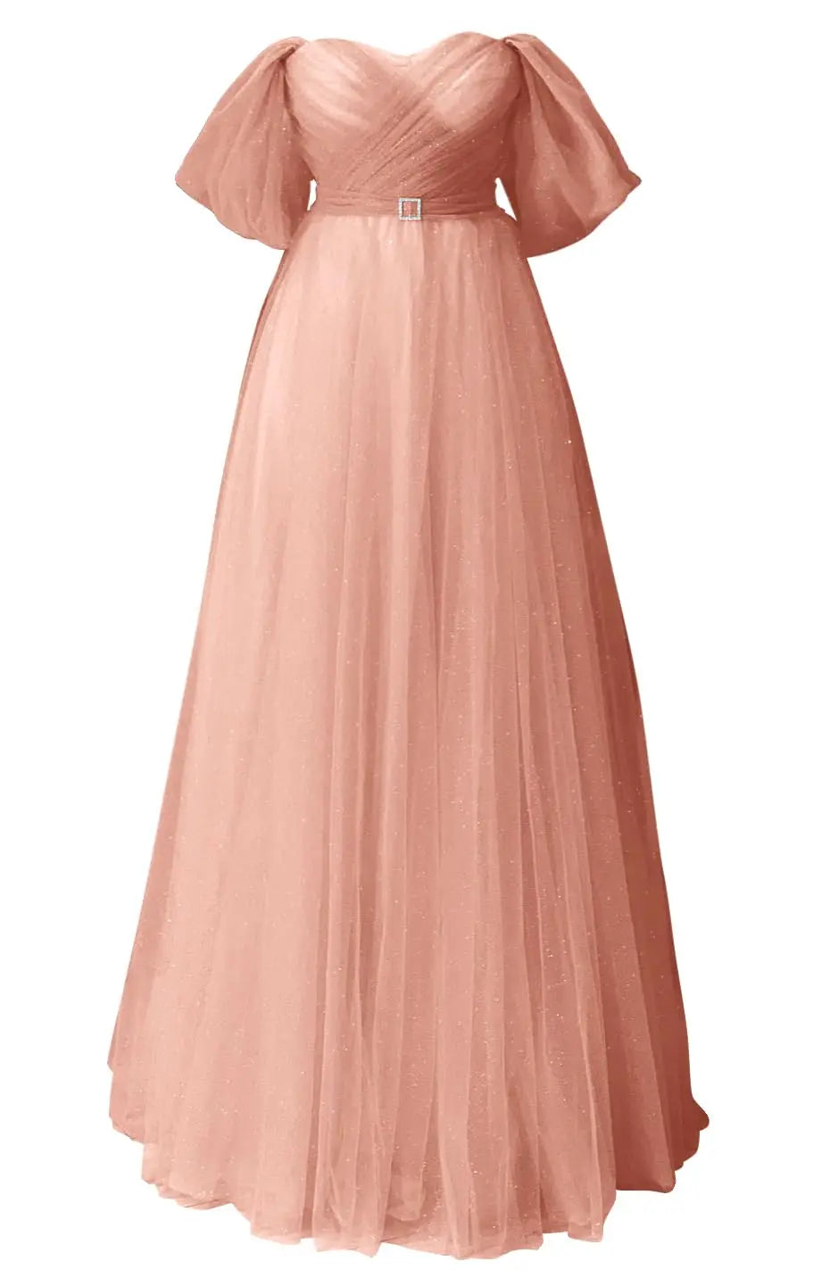 Glitter Tulle Prom Dresses Off The Shoulder Sweetheart Puffy Long Evening Gowns for Women 2026 Elegant Dress Wedding Party