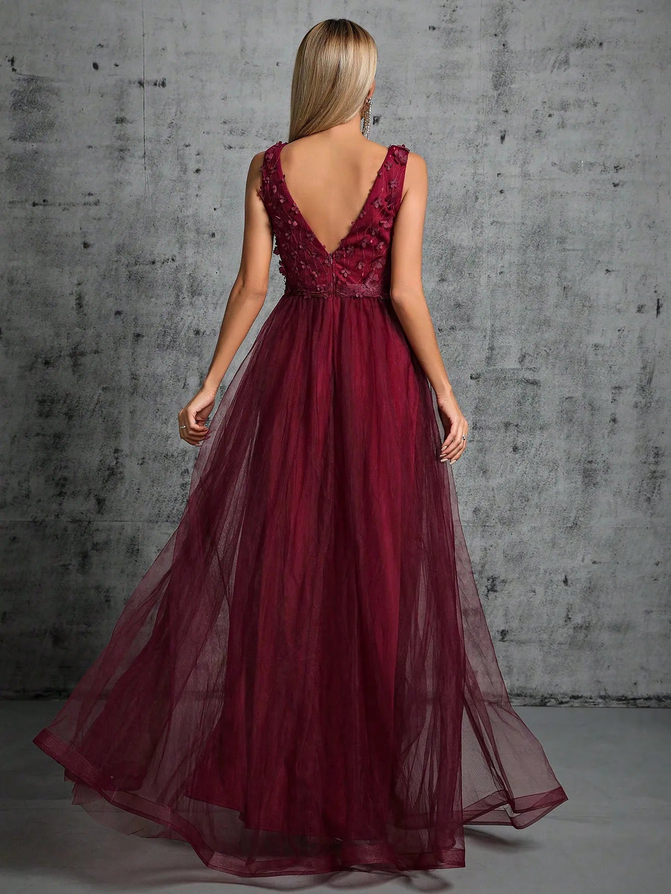 3D Sequin Embroidered Mermaid Dress