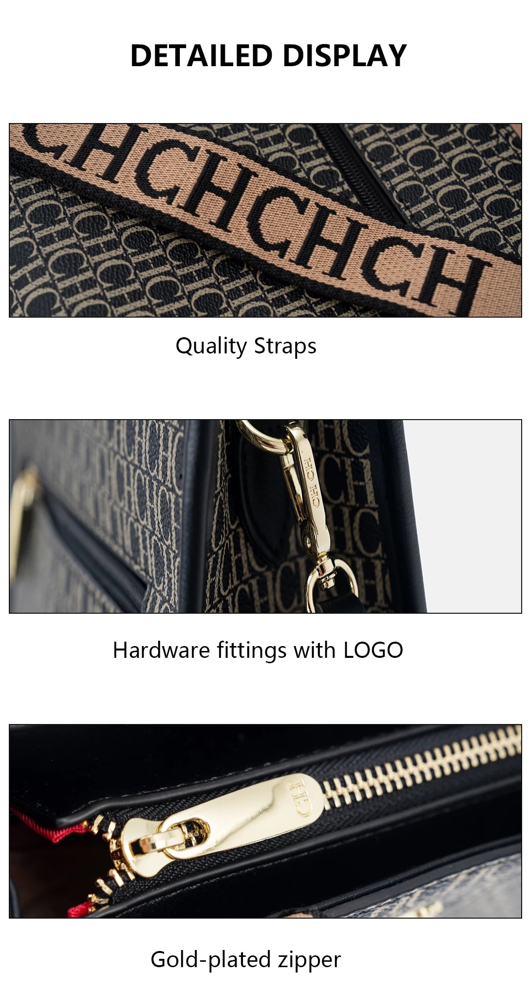 CH Fashion Monogram Print High Quality Metal Logo Casual Light Luxury Brand Designer 2026 New Women's Handbag