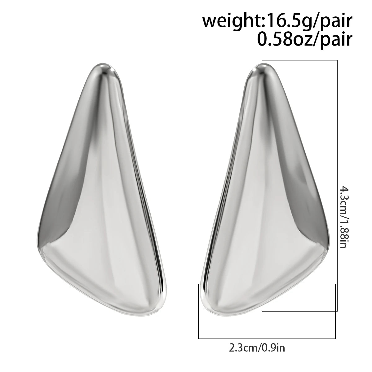 Ingemark Vintage Punk Smooth Metal Stud Earrings