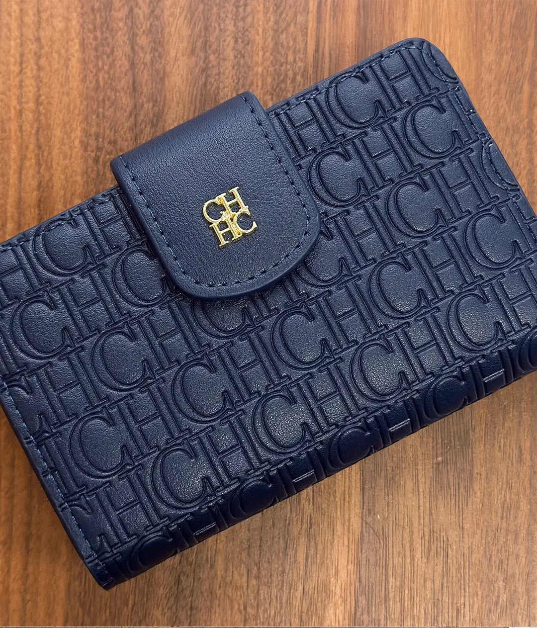 Embossed PU Leather Long Wallet