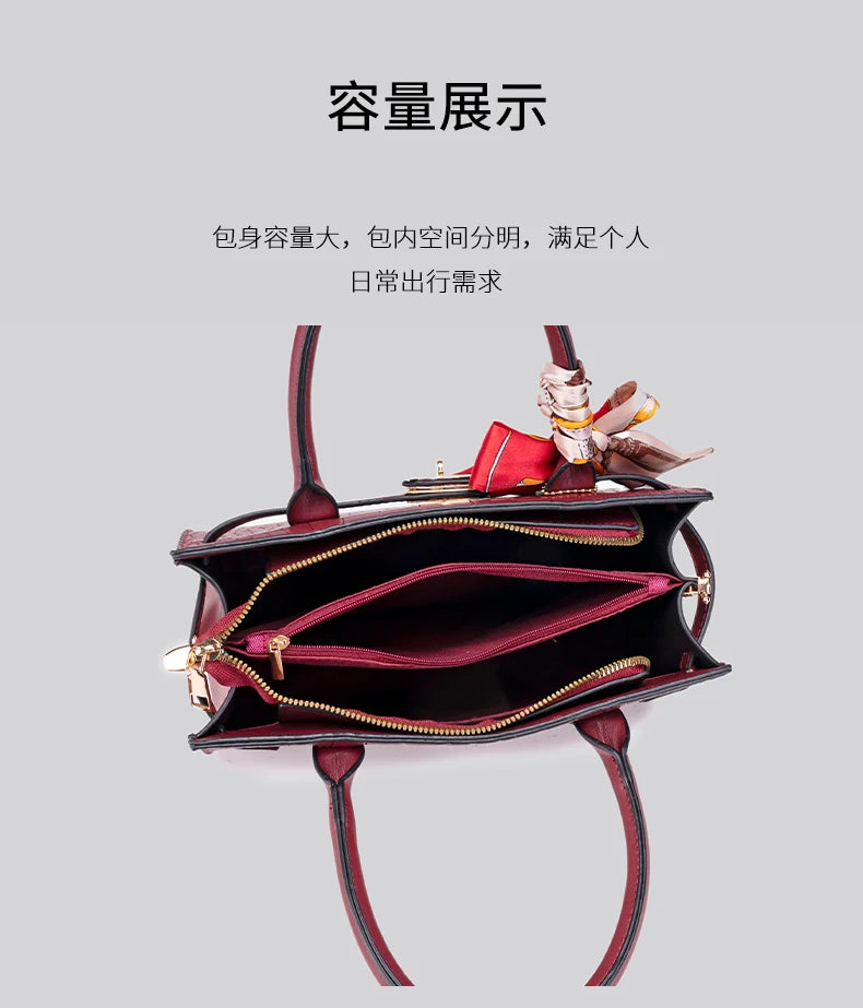 Large Capacity PU Crossbody Bag