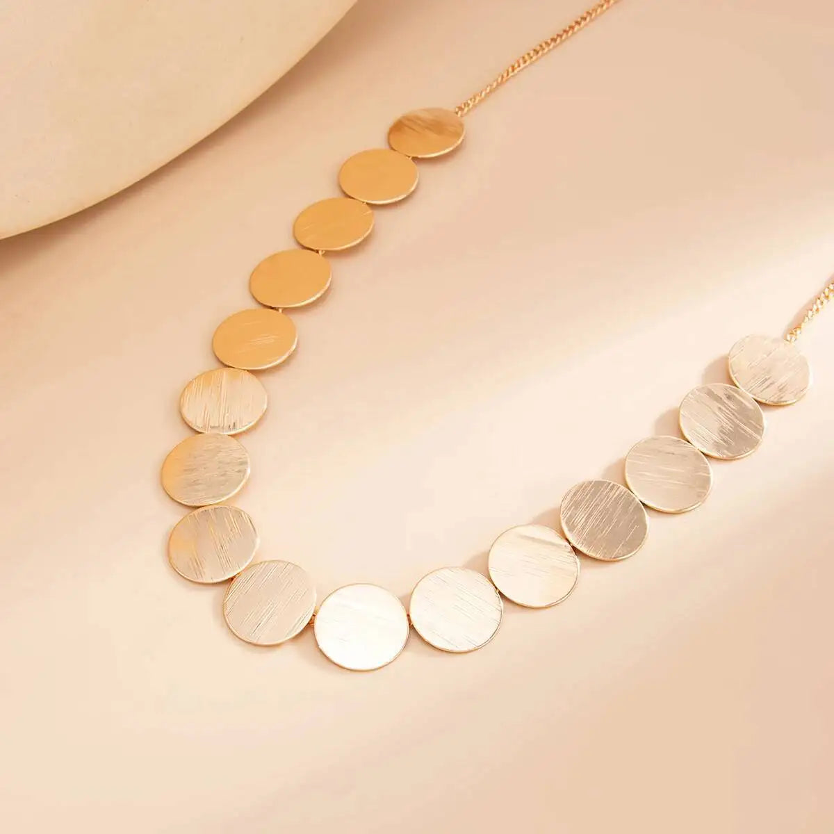 KunJoe Elegant Metal Sequins Chokers Necklaces