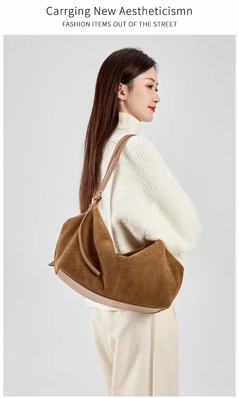 Genuine Leather Commuter Tote Bag