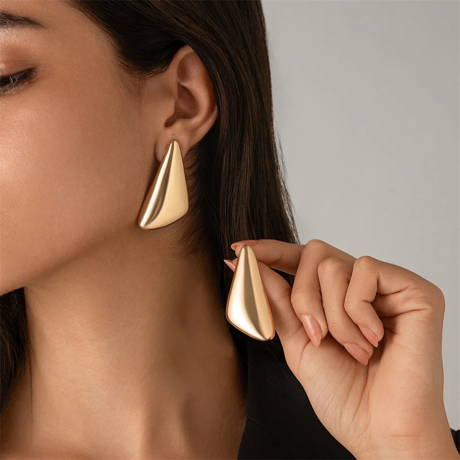 Ingemark Vintage Punk Smooth Metal Stud Earrings