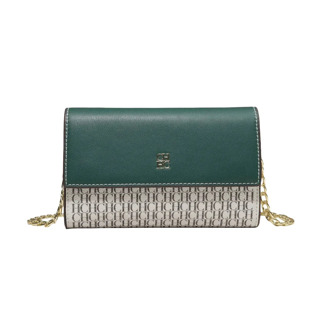 CH Exquisite Craftsmanship Women's Crossbody Bag Light Luxury Design Chain Bag Letter Elements Color Blocked Women's Chain Bag