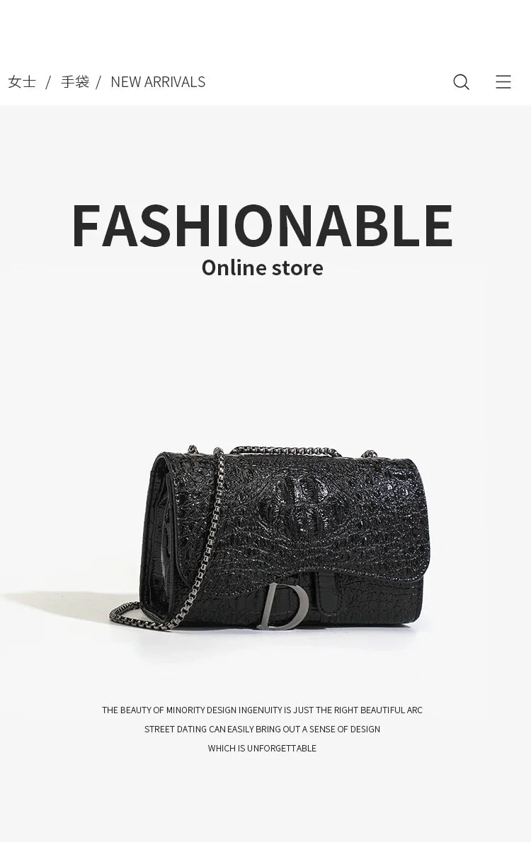Sequin Chain Crossbody Handbag