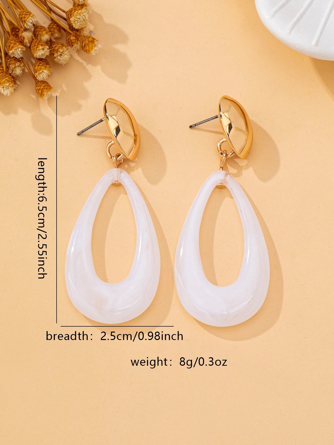 A Pair of Women's Fashionable Earrings, Simple and Elegant Geometric Pendant Earrings, Suitable for Daily Wear, Vacations, and Gift-Giving