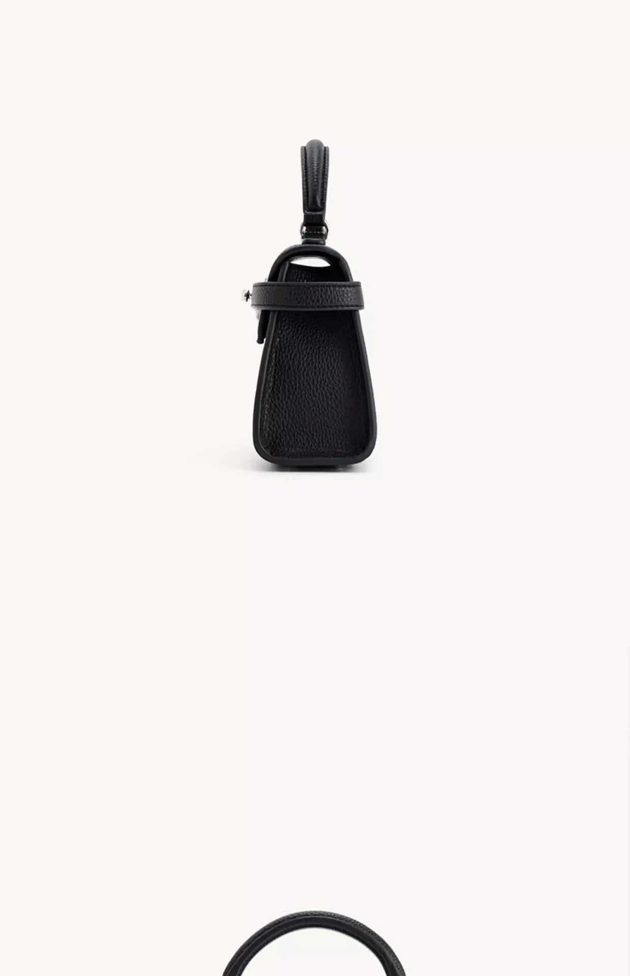 Genuine Leather Trapezoid Crossbody Bag
