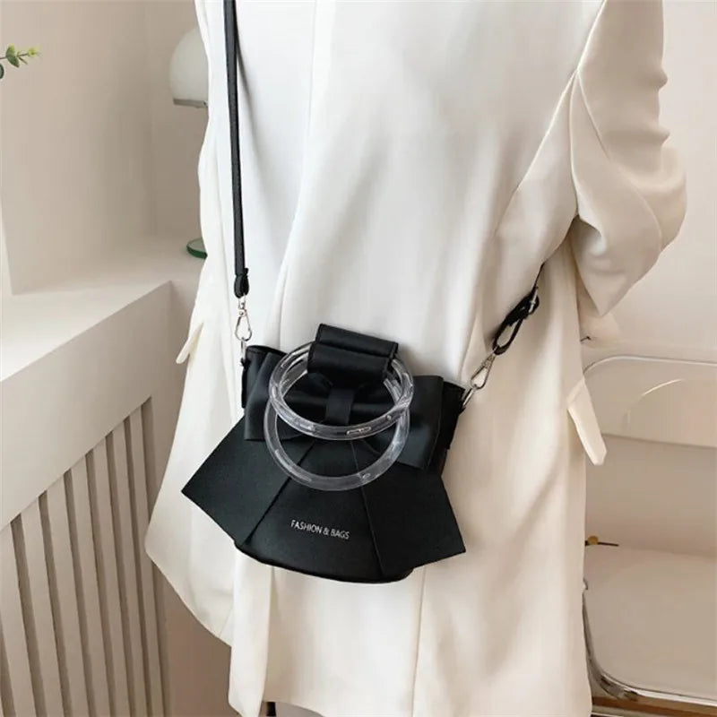 Bow Bucket Shoulder Crossbody Bag