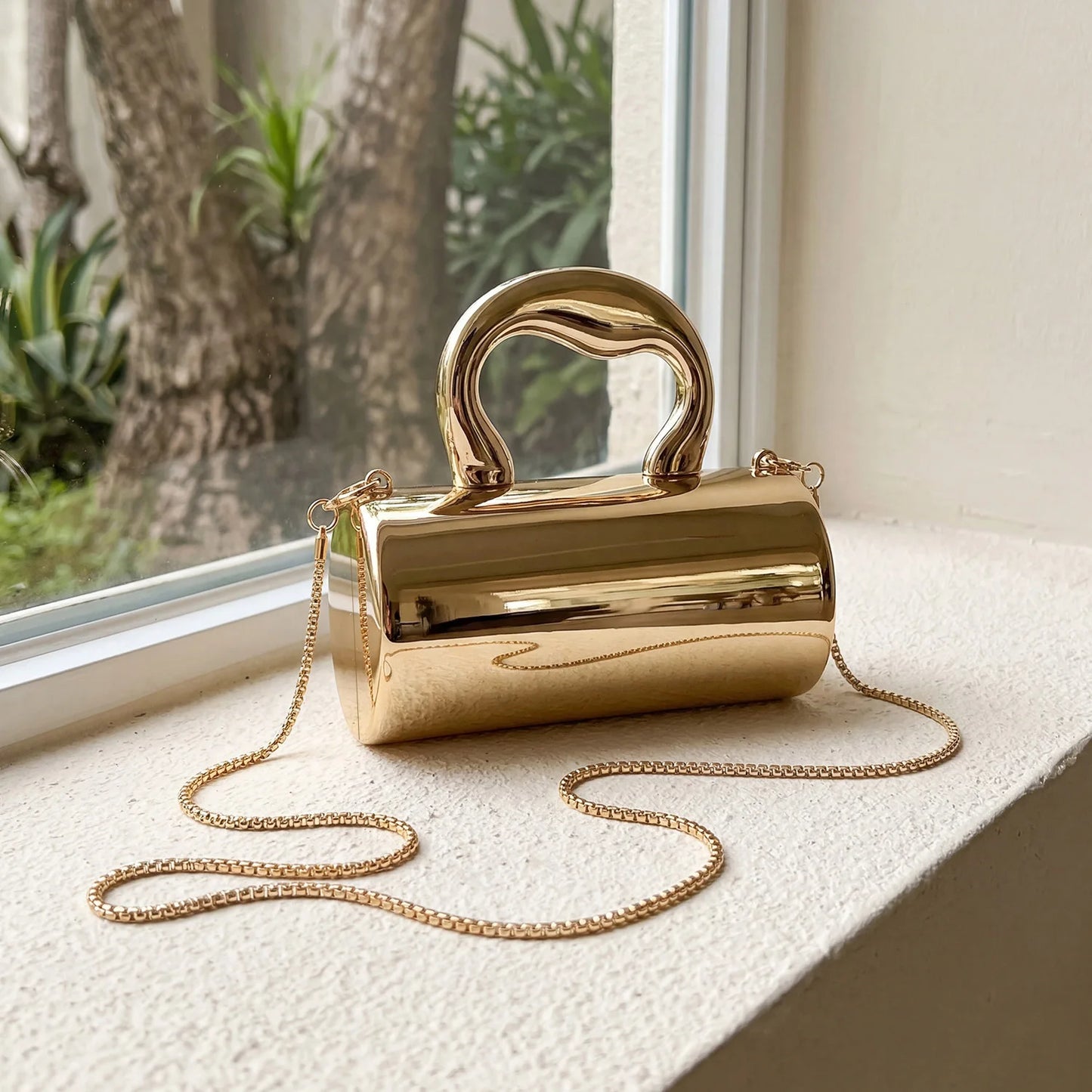 Mini Acrylic Cylinder Clutch Bag