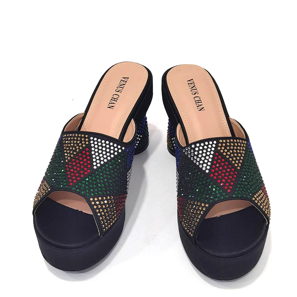 2024 Gold Color Nigerian Sandals Platform Shoes Ladies Party High Heel Open Toe Luxury Wedding Ladies High Heels Sandals Summer