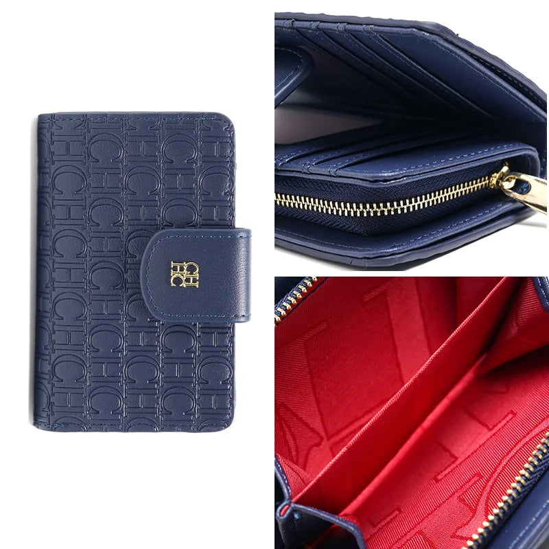 Embossed PU Leather Long Wallet