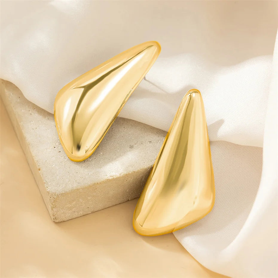 Ingemark Vintage Punk Smooth Metal Stud Earrings