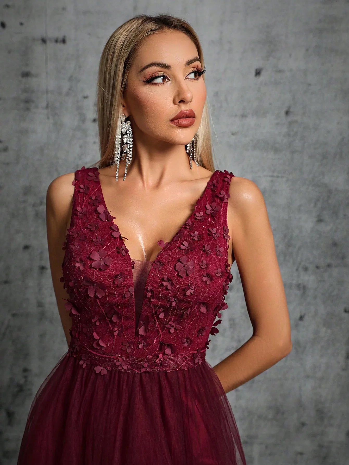 3D Sequin Embroidered Mermaid Dress