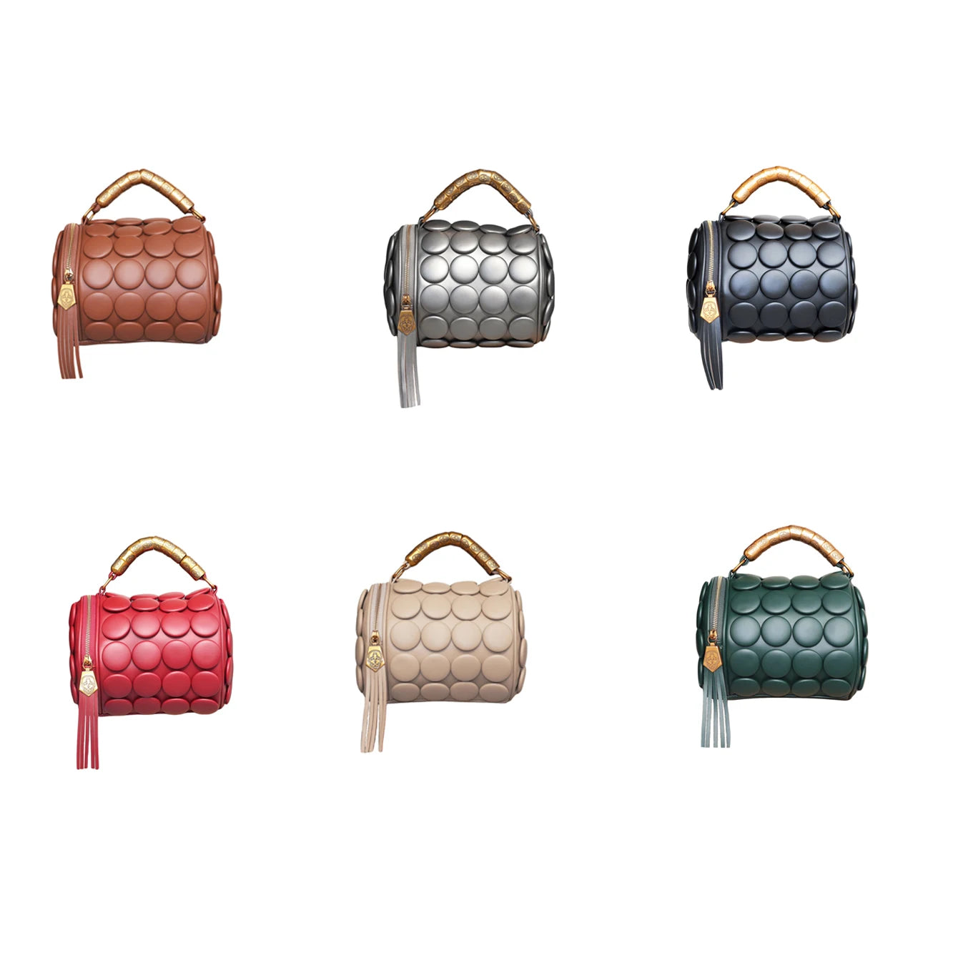 Designer Leather Bucket Shoulder Tote Bag