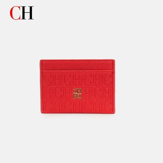 New Fashion CH Embossed Card Holder Slim Minimalist Credit Card Wallet for Women & Men Portable ID Card Case with Multiple Slots