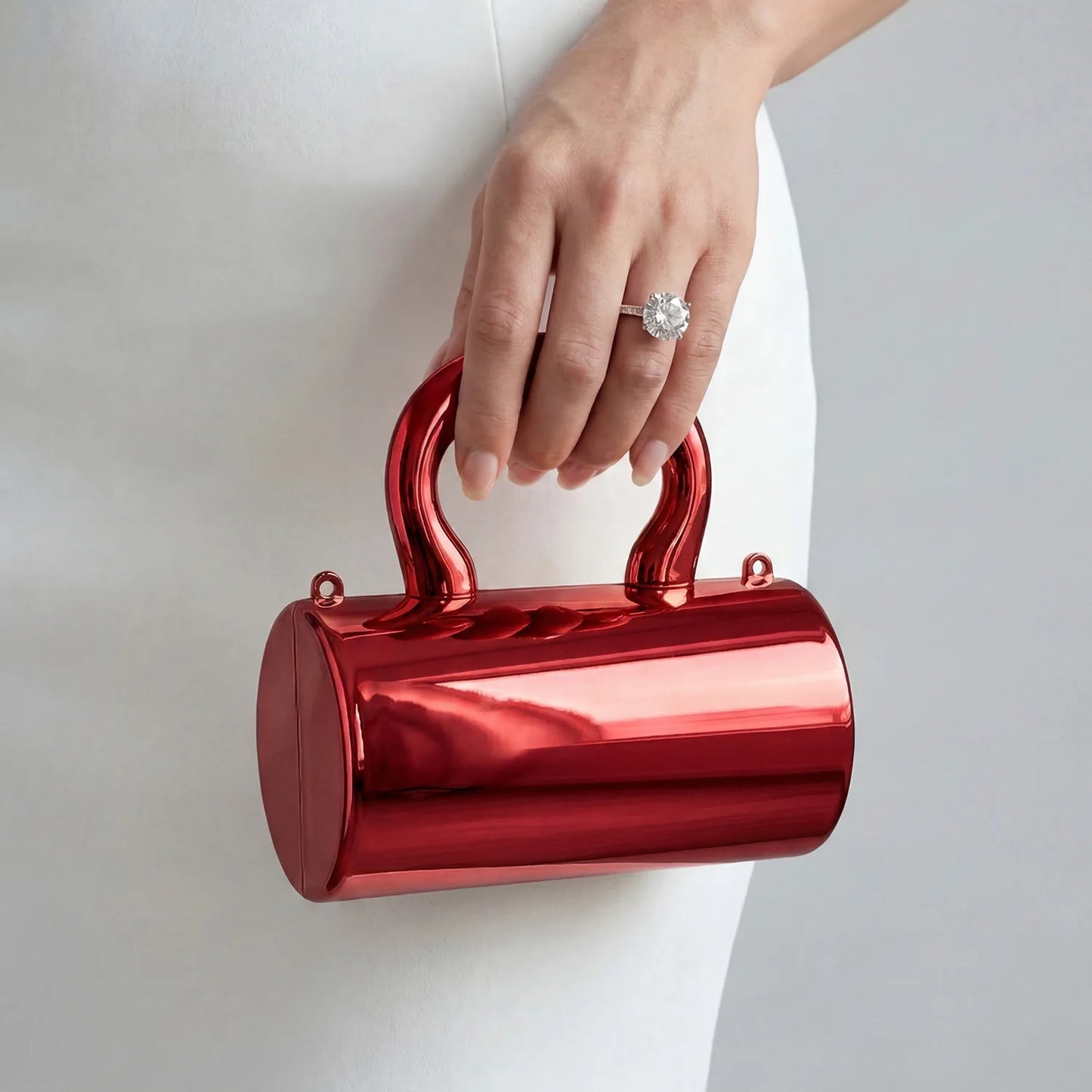 Mini Acrylic Cylinder Clutch Bag