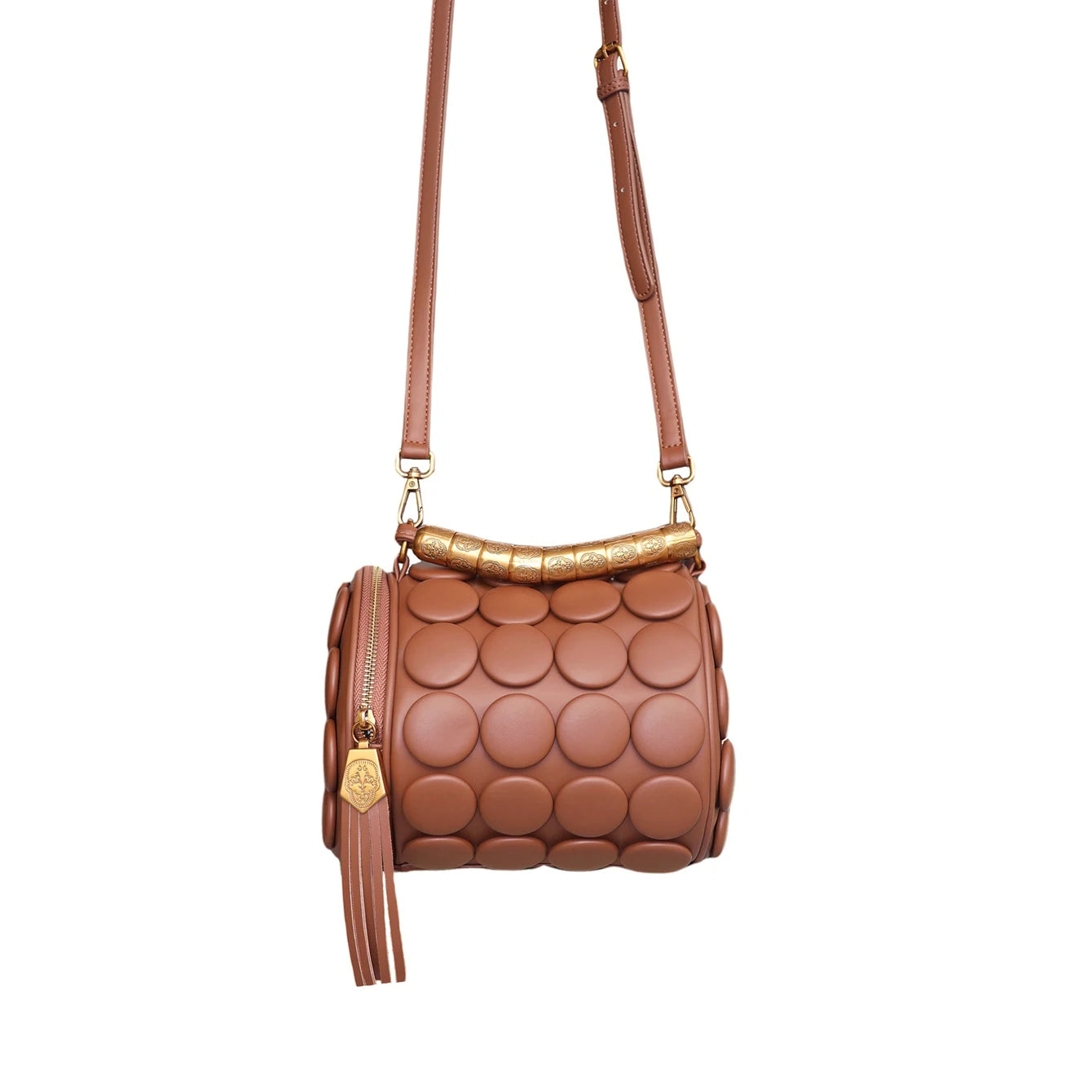 Designer Leather Bucket Shoulder Tote Bag