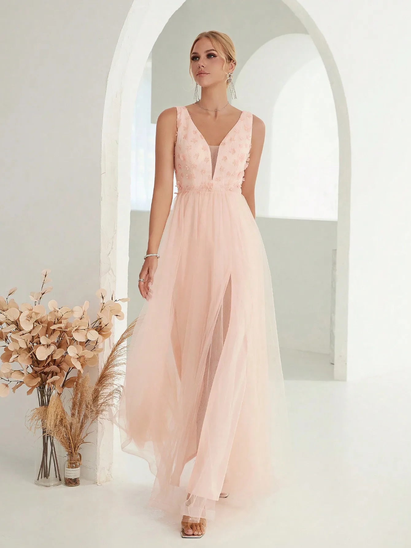 3D Sequin Embroidered Mermaid Dress