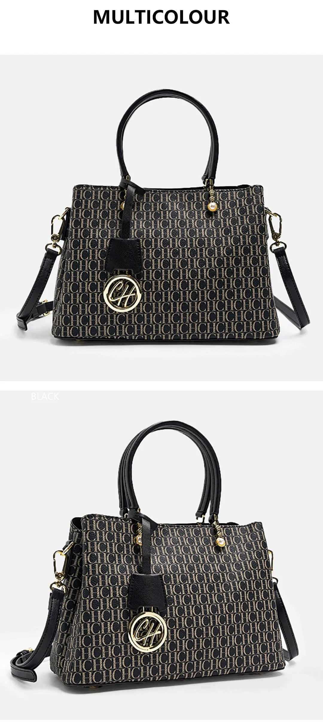 Light Luxury Brand Letter Print Handbag with Letter Pendant Design Unique and Elegant Popular Fashion Niche High Quality