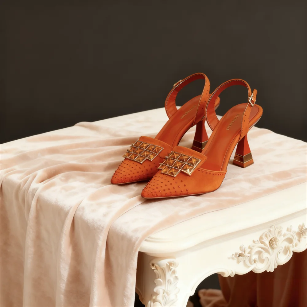 2026 Elegant Italian Rhinestone-Embellished Pointed Toe High Heels - Chic Women's Party Shoes for Every Occasion