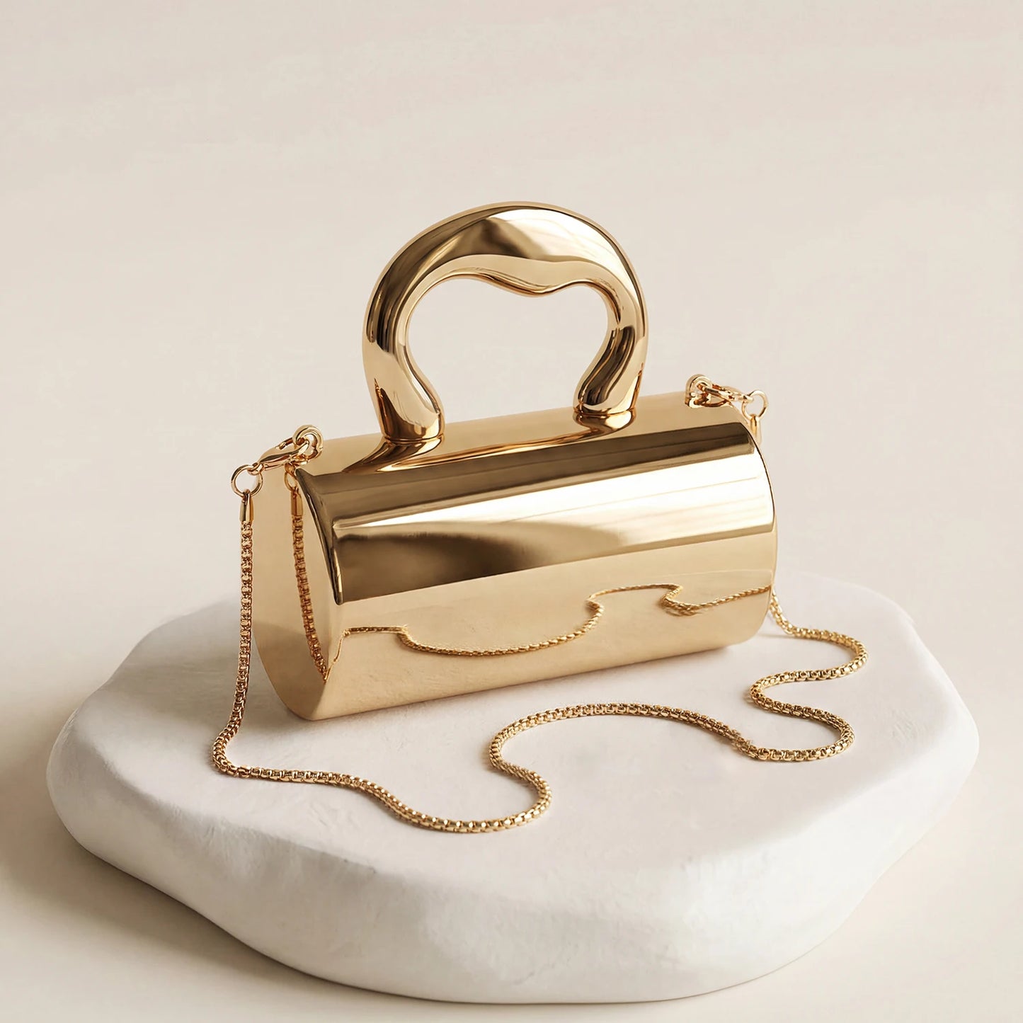 Mini Acrylic Cylinder Clutch Bag