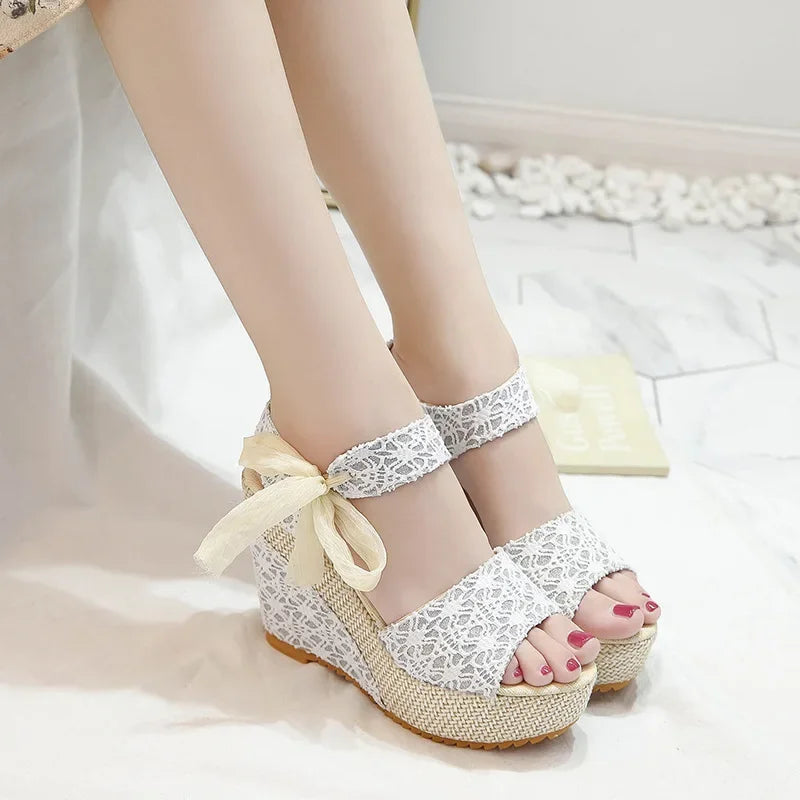 Summer New Fashion Slope Heel Fish Mouth Women's Sandals