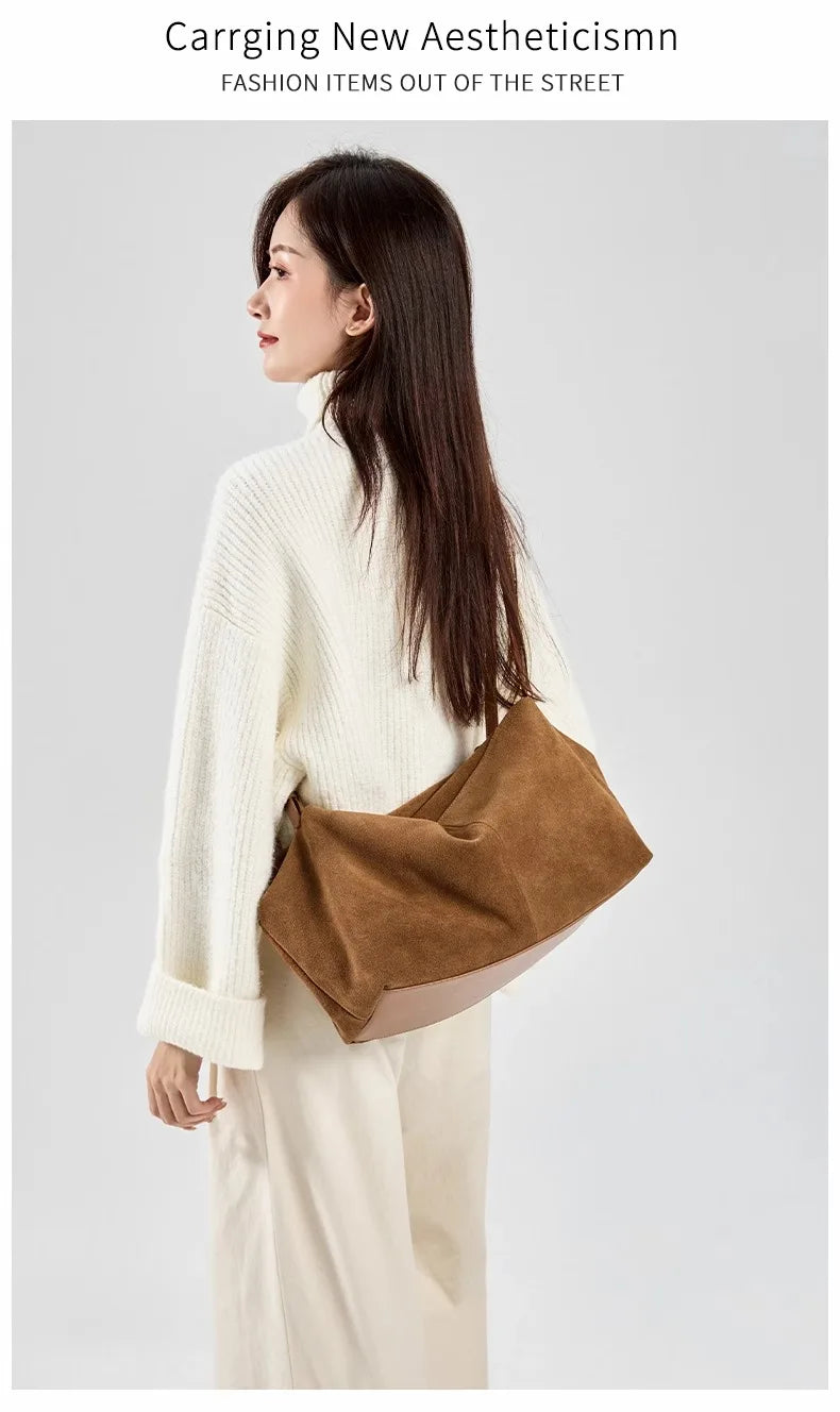 Genuine Leather Commuter Tote Bag