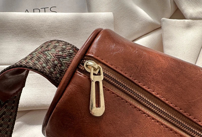 Vintage Boston Leather Crossbody Bag