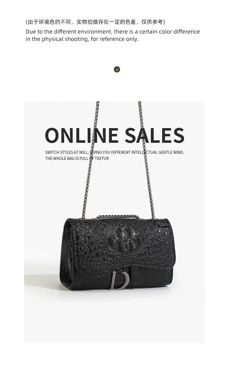 Sequin Chain Crossbody Handbag