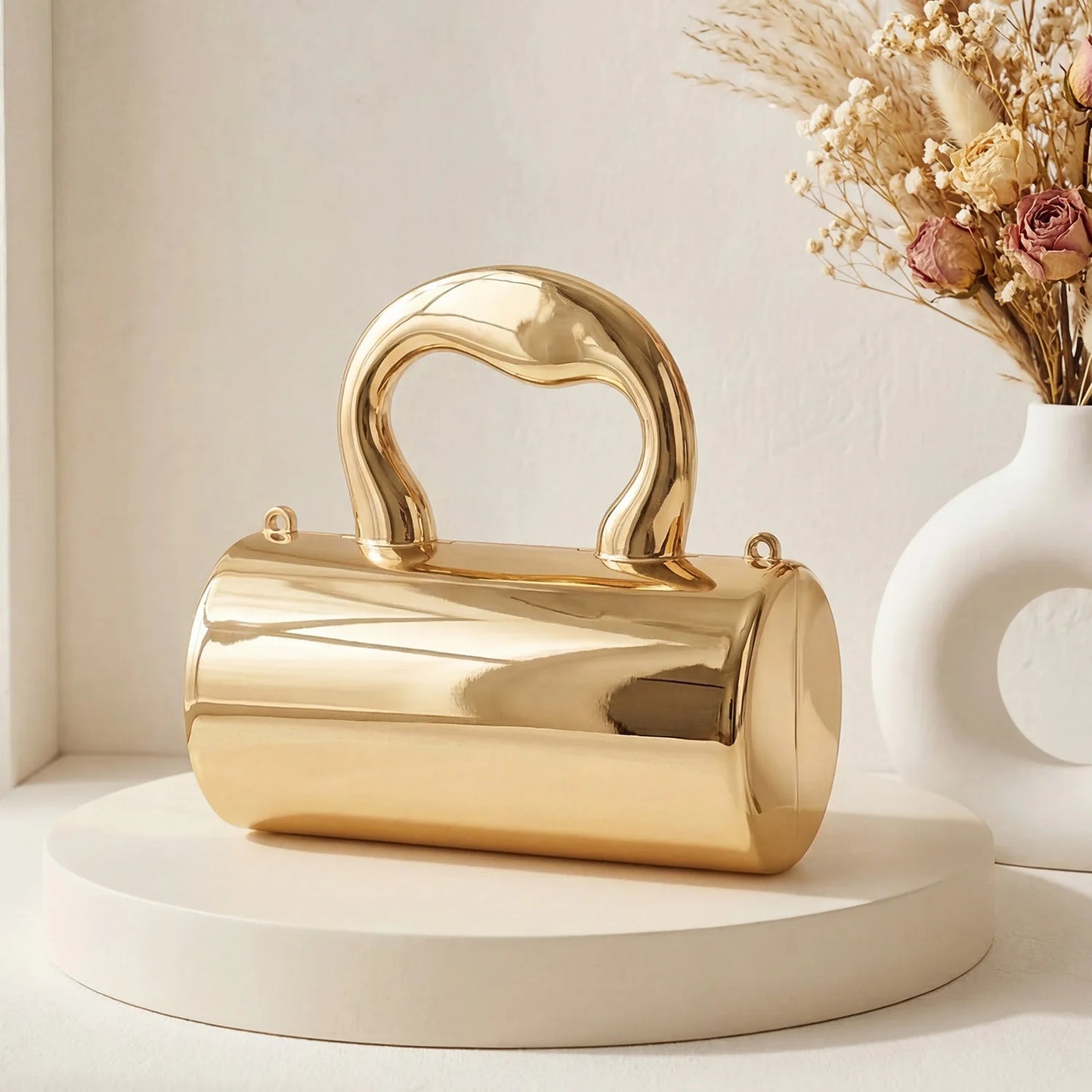 Mini Acrylic Cylinder Clutch Bag