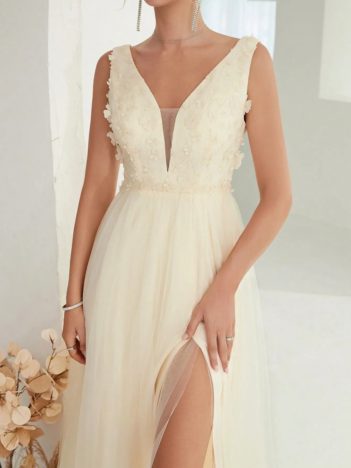 3D Sequin Embroidered Mermaid Dress